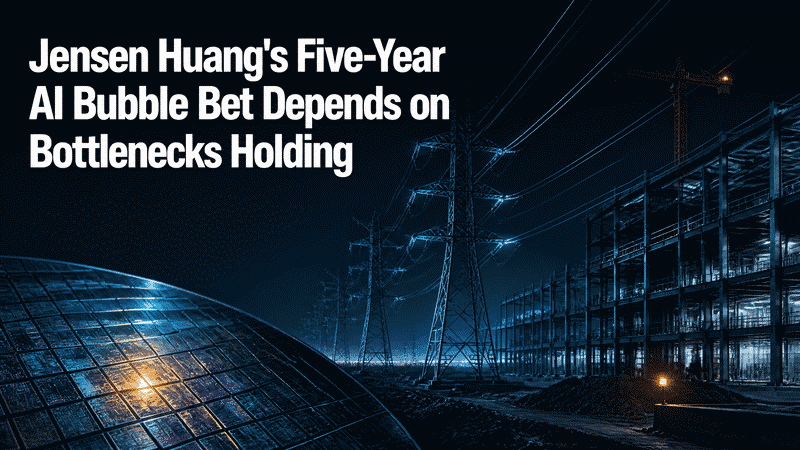 Jensen Huang's Five-Year AI Bubble Bet Depends on Bottlenecks Holding